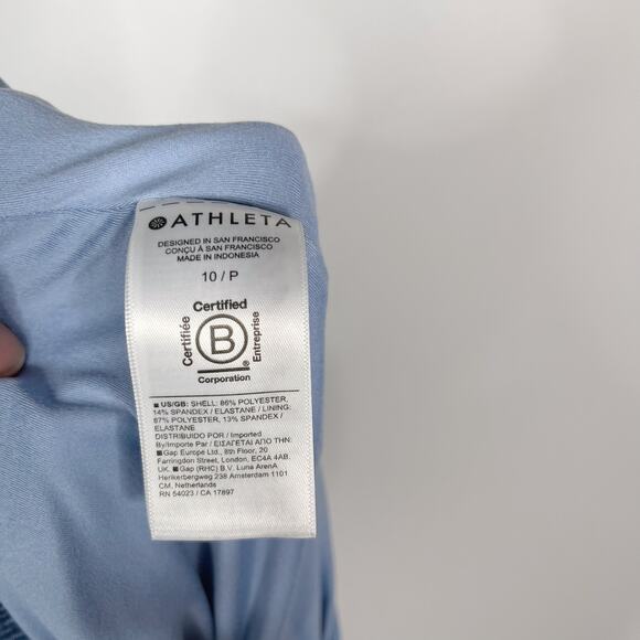 Athleta 10P Blue Brooklyn Lined Jogger Pants Woven Featherweight Stretch Pockets - Picture 11 of 15